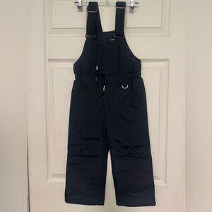 SLALOM Ski Bib Overalls Black Unisex Toddler Winter Snowboarding Skiing Size L